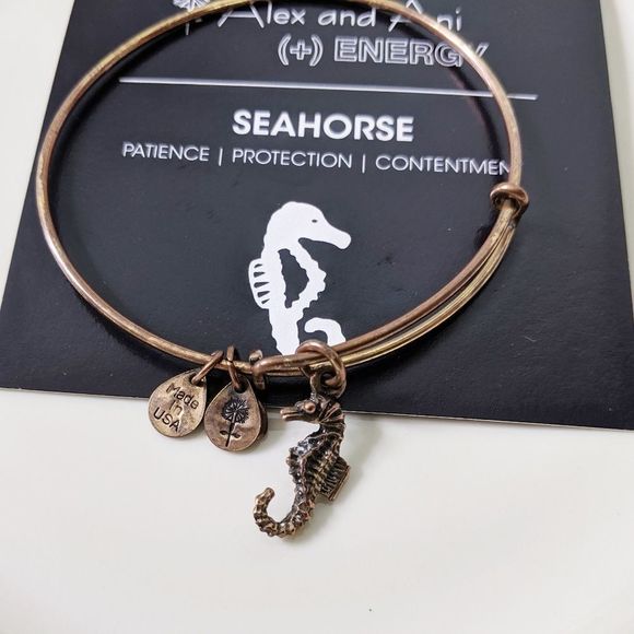 Alex and Ani Rafaelian Gold Seahorse Bracelet - Picture 6 of 6